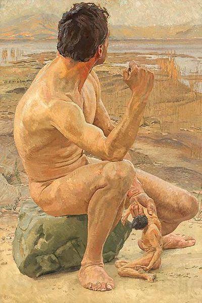 Otto Greiner Prometheus. Germany oil painting art